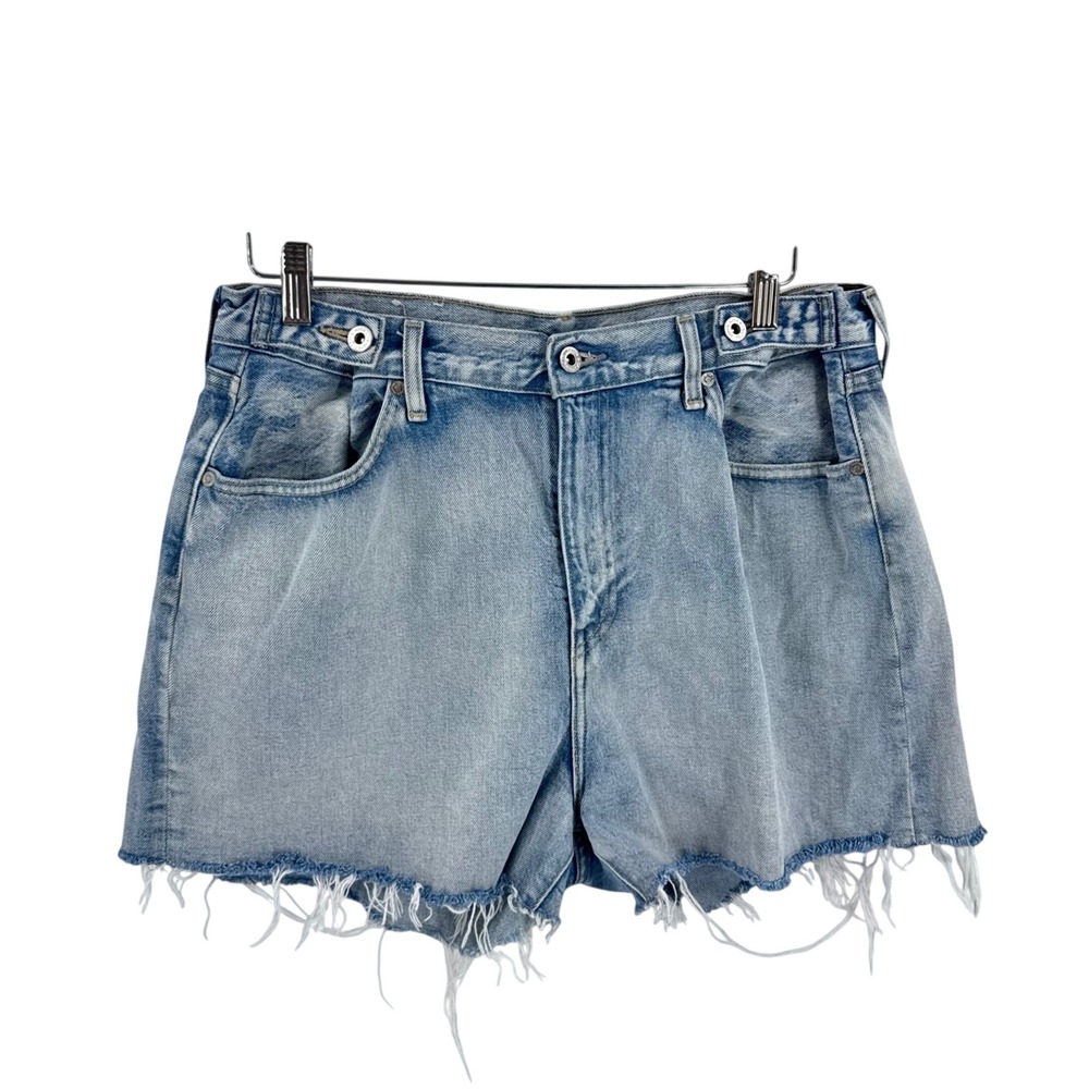 Levi's Made & Crafted Denim Shorts Light Blue 30 High Rise Raw Hem Premium